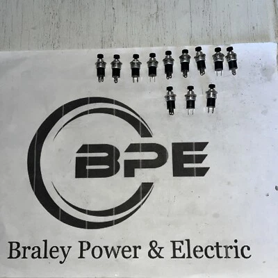 Lote de 12 interruptores de botón momentáneos Radio Shack 275-1548c Mini SPST Foto 1 de 4