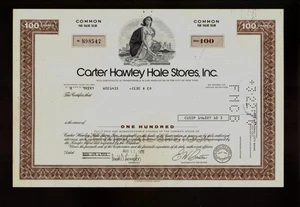 CHH Carter Hawley Hale Stores Inc Los Angeles CA Retailer Chain old stock 1975 - Picture 1 of 1
