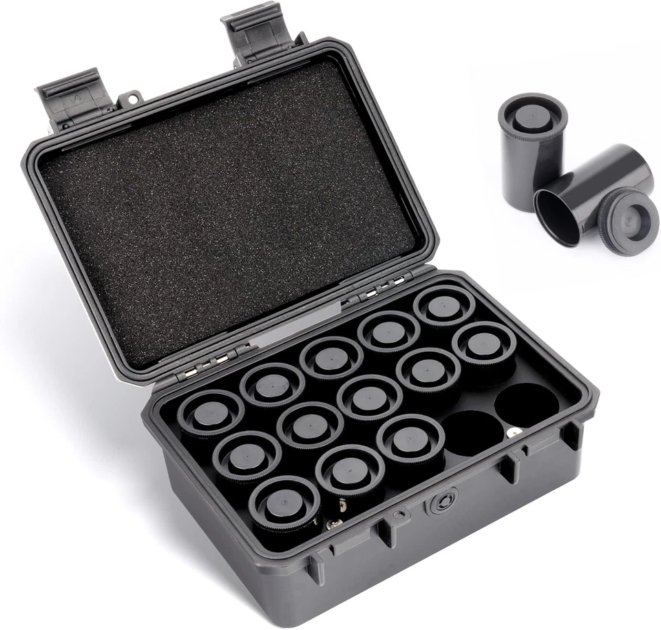 Estuche de película de 35 mm de alta resistencia para 15 rollos de películas de 35 mm, IP67 impermeable y ligero- Foto 1 de 4