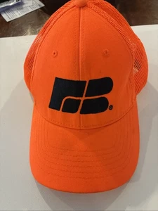Farm Bureau Insurance Hat Orange Strapback Cap Adjustable One Size Clean Vintage - Picture 1 of 4