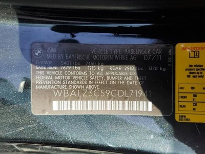 Engine ECM Electronic Control Module 4.4L Twin Turbo Fits 09-12 BMW 750i 2563339 Foto 1 de 4