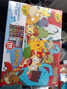 POKÉMON CRAYOLA IMAGINATION ART COLORING 115 PIECES BRANDNEW - Picture 1 of 3