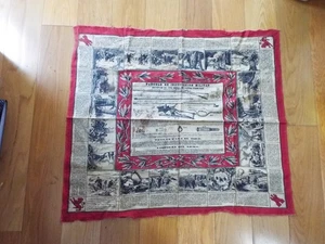 Orig Spanish American War Remington Bandana Instructional Military Scarf 1880s - Picture 1 of 12
