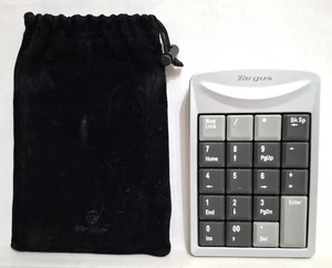 Targus Wireless Stow-n-Go USB Computer Number Keypad W/ Black Felt Travel Bag - Picture 1 of 7