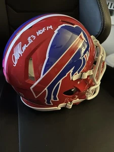 Andre Reed Full Size Authentic Autographed Bills Helmet w/HOF Inscription - Picture 1 of 2