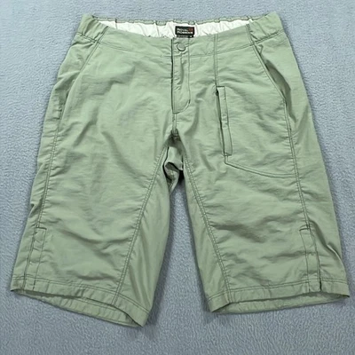 Royal Robbins Shorts Womens 4 Sage Green Nylon Bermuda Hiking Travel Zip Pocket - Image 1 of 4