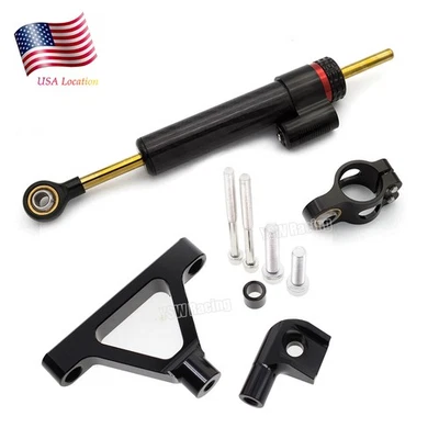 For Kawasaki Ninja ZX10R 2004-2005 Steering Damper Bracket Mount Kits Stabilizer — 第 1/4 张图片