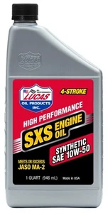 Lucas Oil 11212 SXS Synthetic Engine Oil - 10W50 - 1qt. - Picture 1 of 1