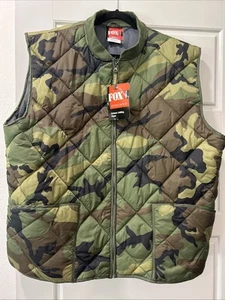Fox Outdoor Vest Mens L Green Camo Full Zip Quilted Urban Utility Endurance - Picture 1 of 6