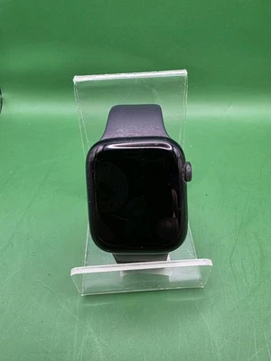 Apple Watch Series 7 45mm Aluminium GPS + Cellular Black With Band  - Image 1 of 4