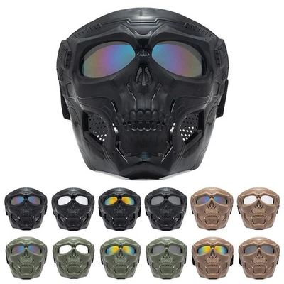Calavera Motocicleta Gafas Máscara Facial MX Motocross Carreras Motocicleta Gafas Gafas Foto 1 de 4