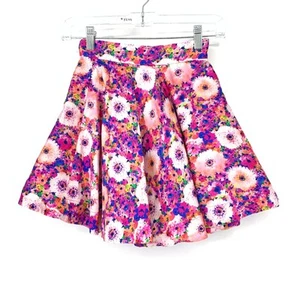 Oscar De La Renta Skirt Girls Size 8 Silk Blend Floral A-Line Pink - Picture 1 of 6