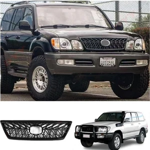 Glossy Black For Toyota Lexus LX470 2003-2007 Front Bumper Radiator Grille Grill - Foto 1 di 1