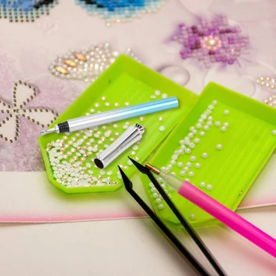 Juego de 6 bolígrafos de pintura artística de diamantes de imitación punta de rosca de tornillo 5D de arcilla pintura de diamantes de imitación 5D Foto 1 de 4