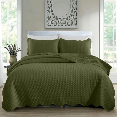 Juego de ropa de cama colcha de lujo 3 piezas acolchado colcha cama tamaño queen king Foto 1 de 2