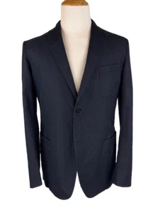Ermenegildo Zegna EU 54R / US 44R Cotton Navy Patch Pocket Blazer- Slim Fit - Picture 1 of 7