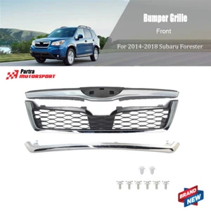For 14 15 16 17 18 Subaru Forester Honeycomb Factory Style Front Chrome Grille - Imagen 1 de 12