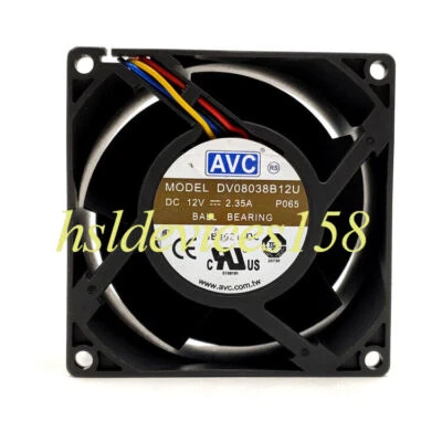 1pc AVC DV08038B12U P065 12V 2.35A 8038 8CM 4-wire Server Cooling Fan - Image 1 of 3