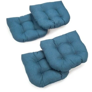 Blazing Needles 19 in. U-Shaped Twill Tufted Dining Chair Cushions - Set of 4 - Picture 1 of 4