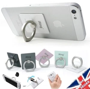 iRing & Hook Finger Grip Rotating Ring Stand Holder for Mobilephone iPhone iPad - Picture 1 of 9