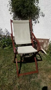 Rarität Leder Stuhl Klappstuhl Squatter's chair selten vintage - Bild 1 von 6