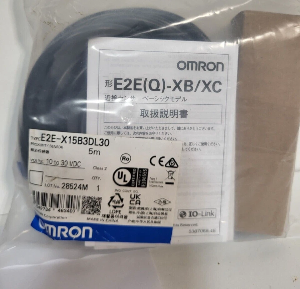 E2E-X15B3DL30-M1 E2EX15B3DL30M1 Omron Proximity Switch Sensor - Image 1 of 1