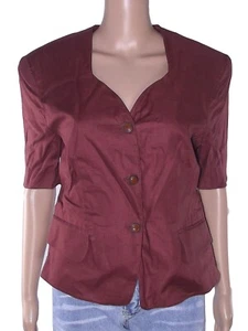 Mouche Blusa Da Donna Marrone Taglia L In Lino Giacca Leggera Manica Corta Moda - Imagen 1 de 16