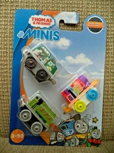 THOMAS & FRIENDS MINIS 3 TRAINS RAINBOW BELLE DUCK & TRASH FLYNN *NEW* - Picture 1 of 2