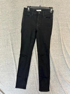 Jeans Madewell Roadtripper donna 25 nero denim cotone vita bassa gamba skinny - Foto 1 di 10