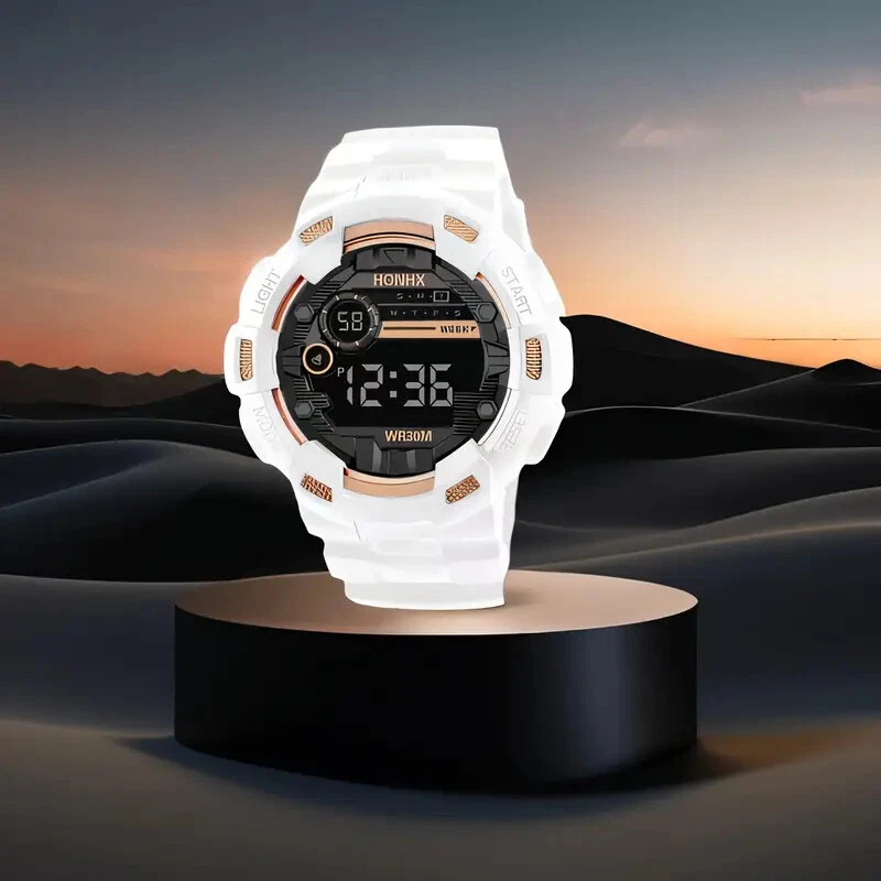 HONHX Hombre Reloj Digital Silicona Militar Deporte Cuarzo Impermeable LED ENVÍO EE. UU. Foto 1 de 1