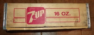 VINTAGE 7-UP Legno Soda Pop Cassa Porta Legno Scatola 1985 SEVEN-UP INDIANAPOLIS - Foto 1 di 11