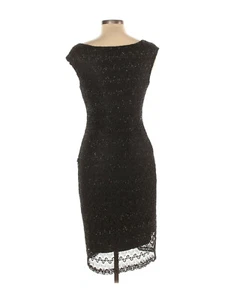 Connected Apparel Dress Black Size 10 Ruching - Picture 1 of 2