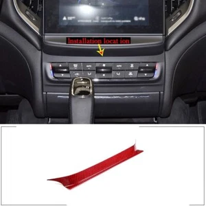 Red Carbon Air Condition Switch Panel Upper Trim For Maserati Ghibli 2014-15 - Picture 1 of 9