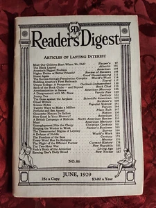 Readers Digest June 1929 Aldous Huxley Margaret Mead Vilhjalmur Stefansson - Picture 1 of 1