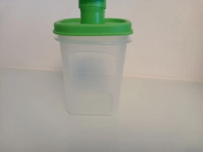 Tupperware Ölprinz 350ml Dressingbehälter  Essig/Öl -Deckel Ausguß - grün - Bild 1 von 4