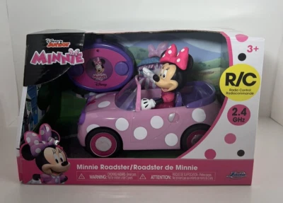 DISNEY JUNIOR MINNIE MOUSE ROADSTER R/C REMOTE CONTROL CAR PINK JADA TOYS NEW!! - Image 1 of 4