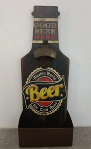 Corkscrew Portatappi Beer Wooden Good Beer Here Blazing World Corkscrew Lever - Picture 1 of 3