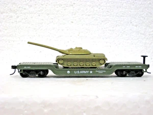 HO 40' US EJÉRCITO CENTER MODELO METAL DEPRIMIDO MODELO COCHE PLANO ELÉCTRICO CON TANQUE #982202OG - Imagen 1 de 1