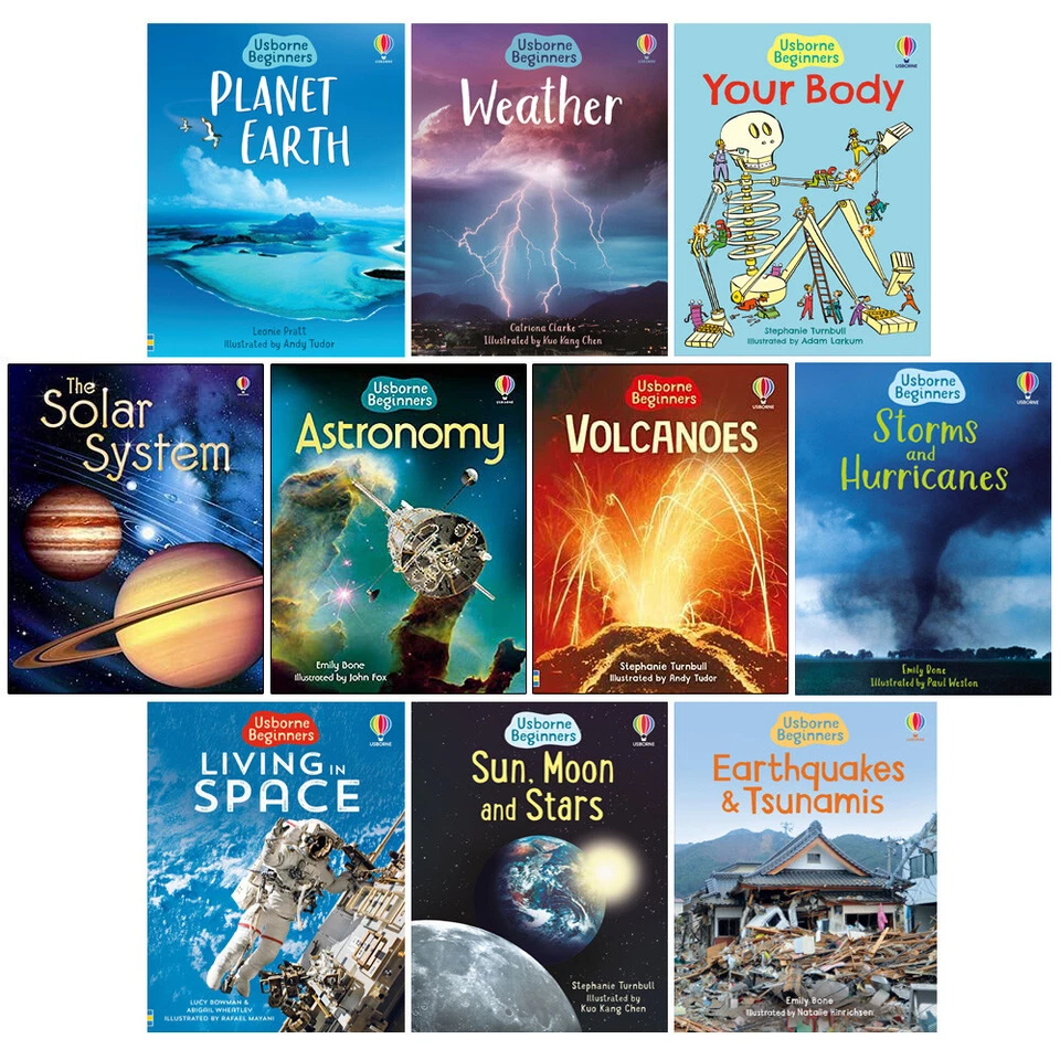 Usborne Beginners Science 10 Books Collection Set Inc Sun, Moon and Stars - Image 1 of 1