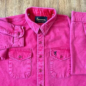 Vintage Browning Arms Chamois Hemdjacke Herren 2XL Satin gefüttert Schießjacke USA - Bild 1 von 16