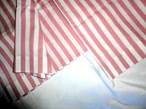 VINTAGE WAMSUTTA PINK & WHITE STRIPES (2) STANDARD PILLOWCASES 20X29 - Picture 1 of 5