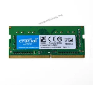 Crucial 8GB 1RX8 DDR4-2133 PC4-2133P 1.2V CL15 SO-DIMM Laptop Memory RAM Intel $ - Picture 1 of 3