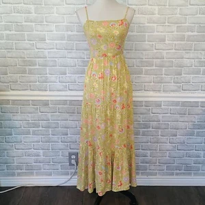 Maxi Vestido Billabong Riviera Romance Verano Playa Costero Femenino Floral Pequeño - Imagen 1 de 8
