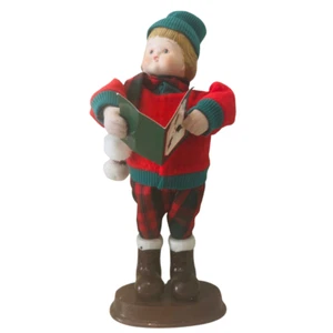 Estatuilla de decoración de cuerda de canción animada de cerámica vintage para niños villancicos de Navidad - Imagen 1 de 3