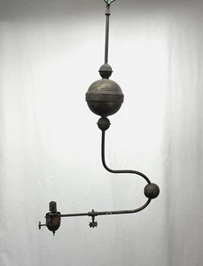 Antike Vintage viktorianische Gasdampf Schwerkraft Lampe Halbdruck Hängeleuchte Pendelleuchte - Bild 1 von 24