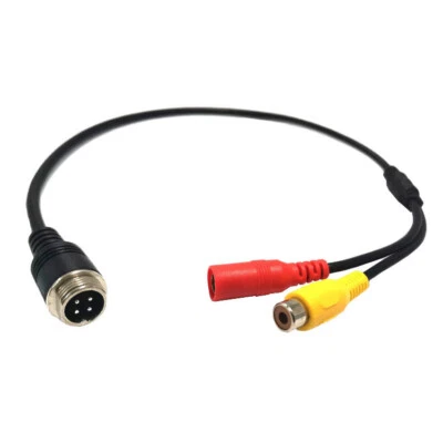 4 Pin Aviation Head Male to RCA Female DC Female CCTV Camera AV Adapter Cable - Image 1 of 4