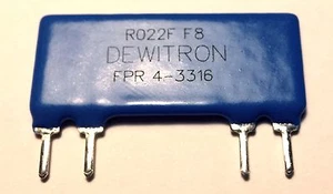 25x Dewitron 22 miliohm R022 1% 2W .1% Stb. Current Sense Resistor FPR4-3316 - Picture 1 of 12
