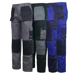 Work Wear Trousers Pants Knee Pad Pockets Men's Cargo Pockets Cargo Pant - Picture 1 of 13