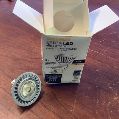 Sylvania 78635 LED6MR16/DIM/830/FL36 6W 120V 3000K CRI 87 (new) - Image 1 of 4