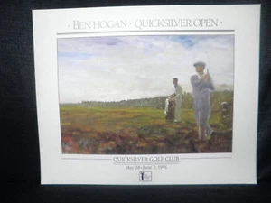 Litografía de golf abierta Masters Champion Ben Hogan Quick Silver - Imagen 1 de 3